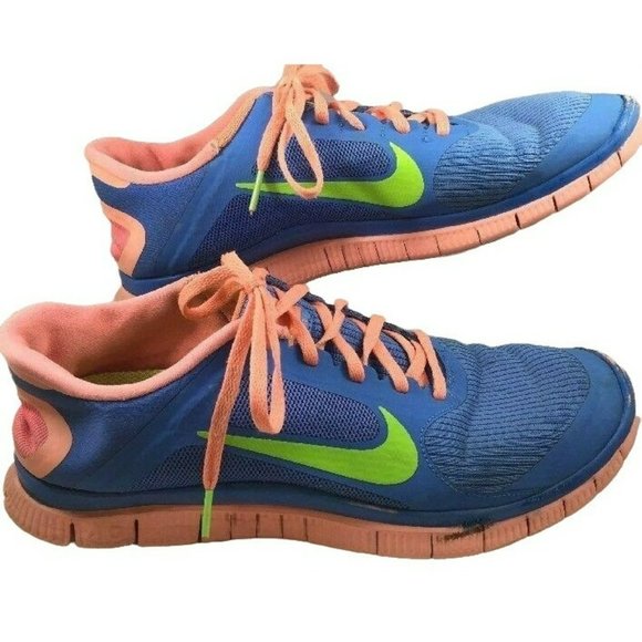 Nike Free 4.0 V3 Womens 11 Blue Lightweight 2013 Running Workout Training Shoes - Picture 1 of 11
